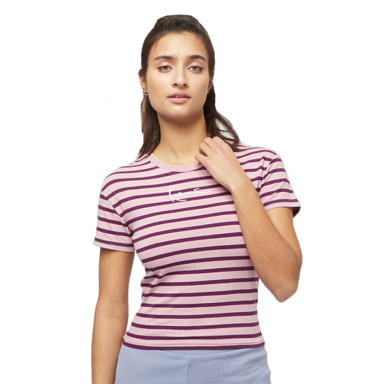 Karl Kani Γυναικεία κοντομάνικη μπλούζα Small Signature Tight Stripe Tee